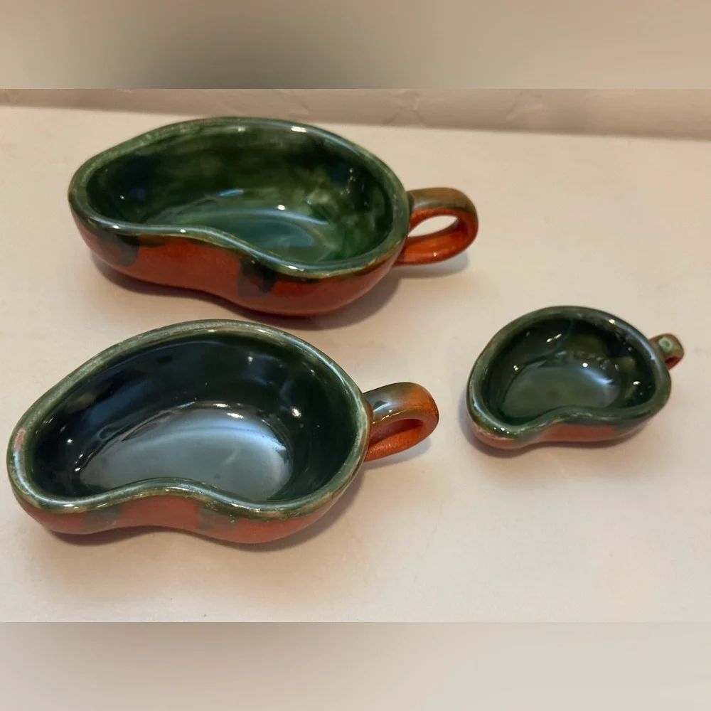 Set of 3 Williams Sonoma Redware‎ Style Glazed Chili Pepper Bowls Jalapeno Cups